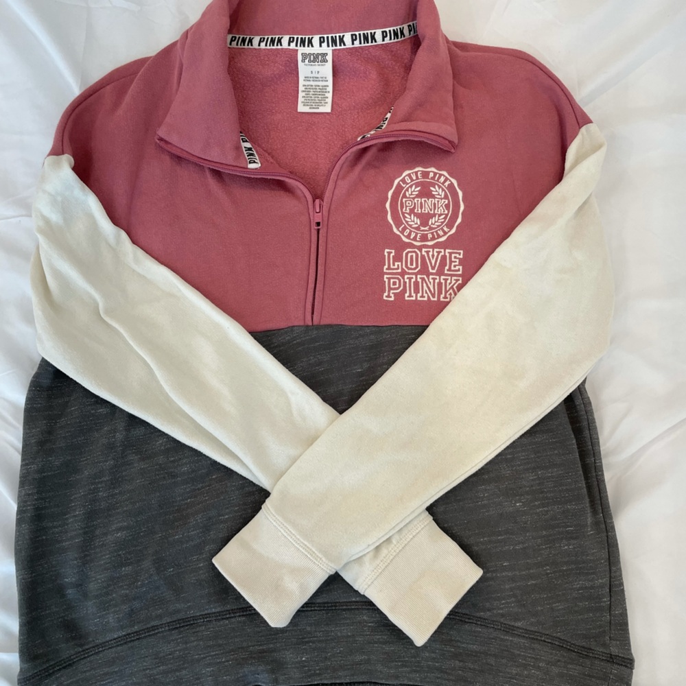 Pink Half Zip Sweater